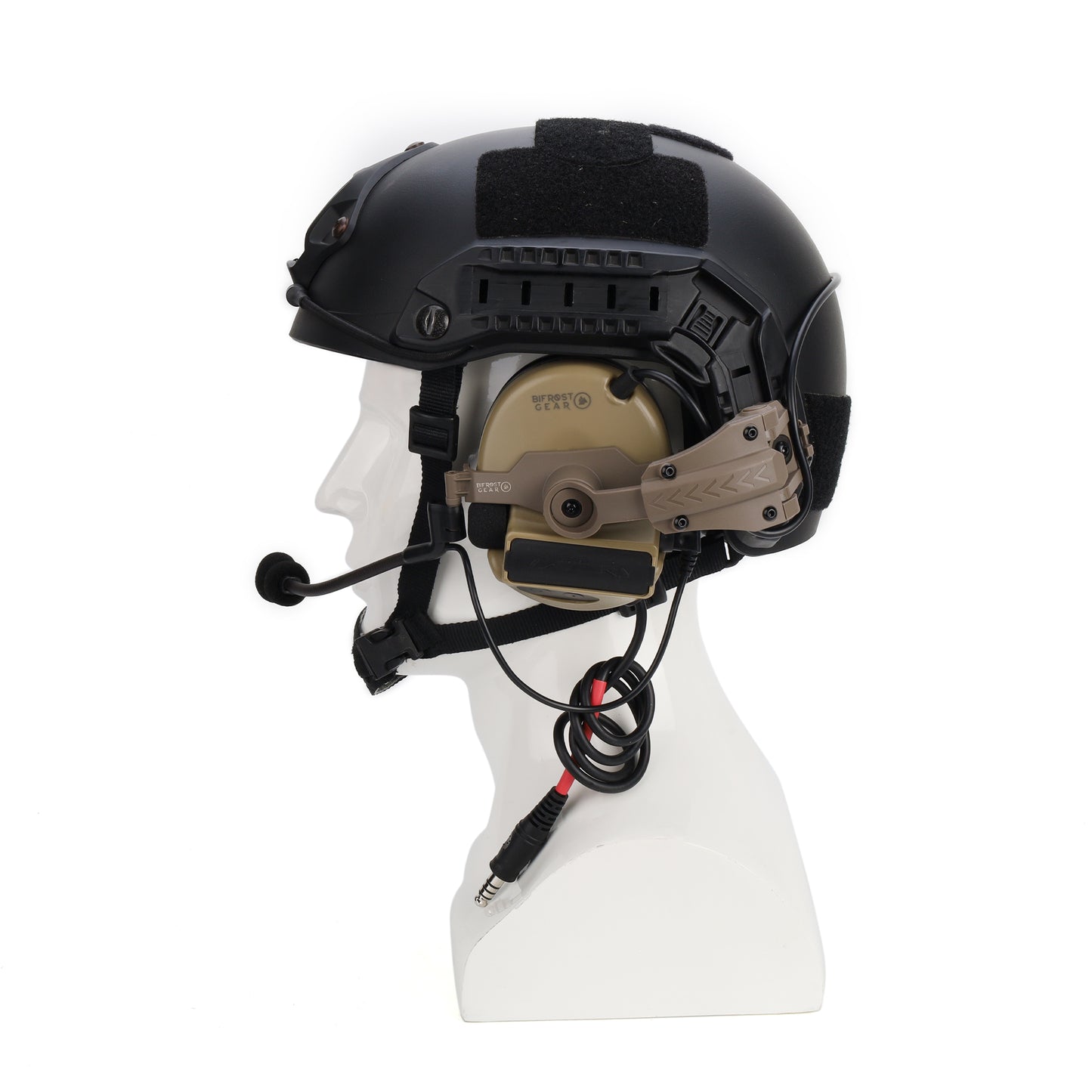 Valhalla NRR 23db Dual Comm Electronic Hearing Protection Communications Headset with Helmet Rail Adapters