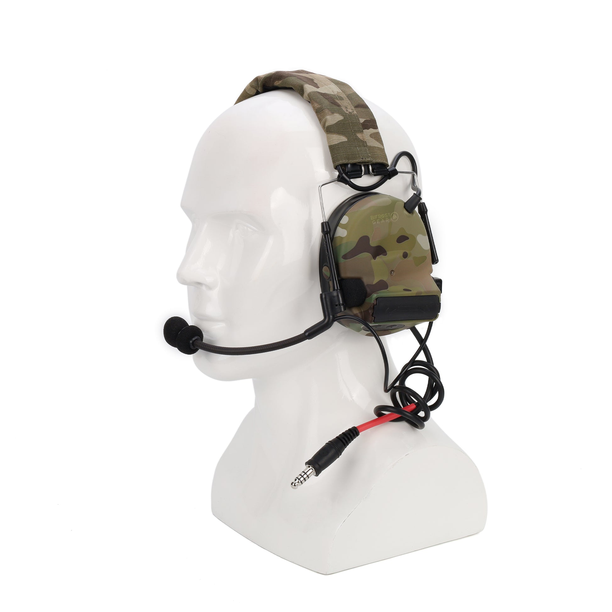 MultiCam Valhalla NRR 23db Dual Comm Hearing Protection Headset in use.