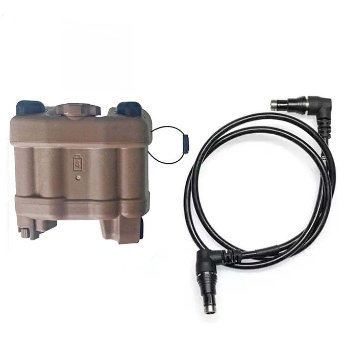 Ruggedized Battery Pack for PVS-31 & ANVS in Tan by Bifrost Gear, built for durability.