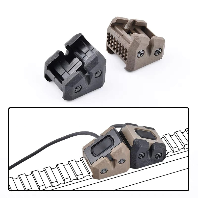 Reliable tan and black remote pressure switch with 3.5mm plug by Bifrost Gear.