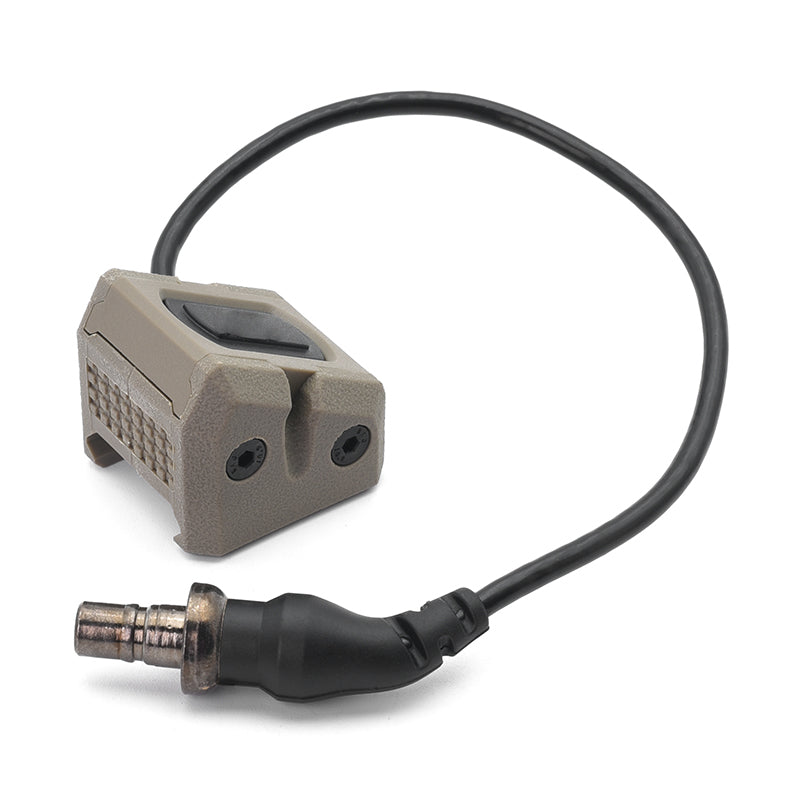 Bifrost Gear tan pressure switch for 3.5mm plug devices.