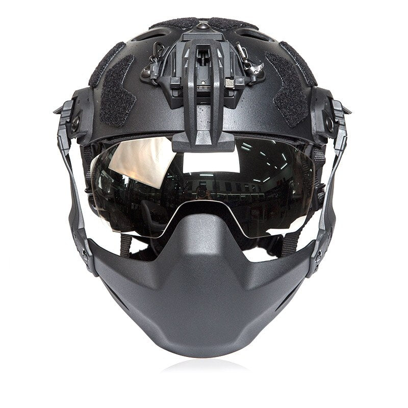 Bifrost Gear ANSI Rated Helmet Mounted Tactical Visor with Smoke Lens During Operation.